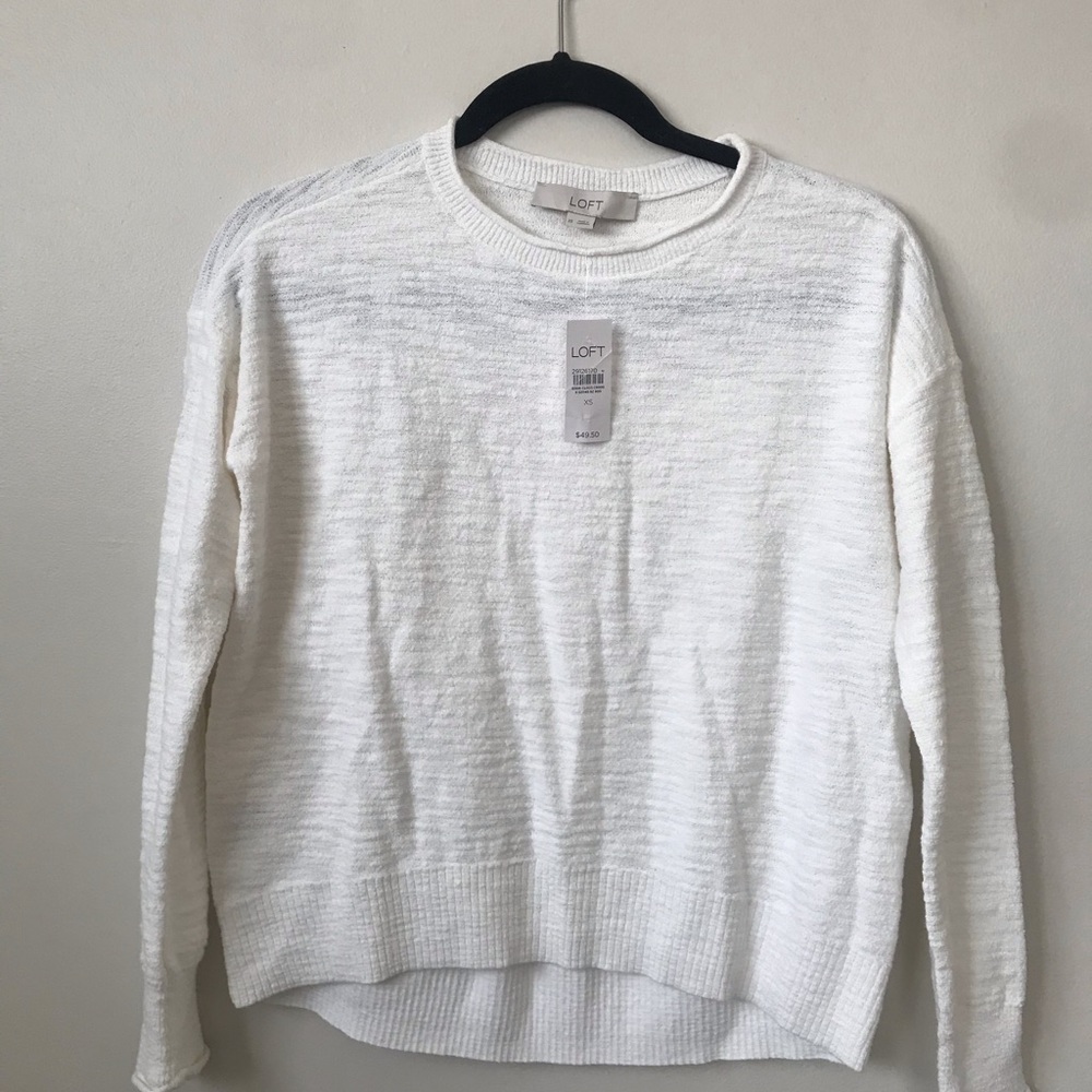 Loft Elliptical Hem Sweater -XS